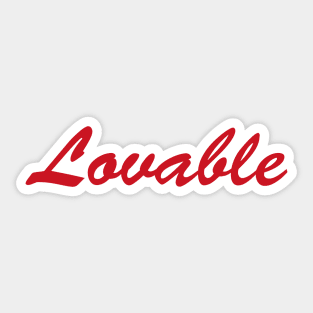 Lovable Sticker